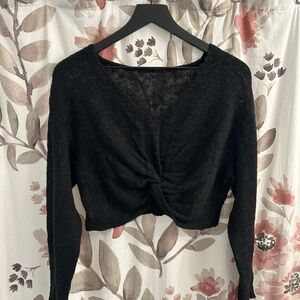 Steve Madden Twist Front Reversible Sweater